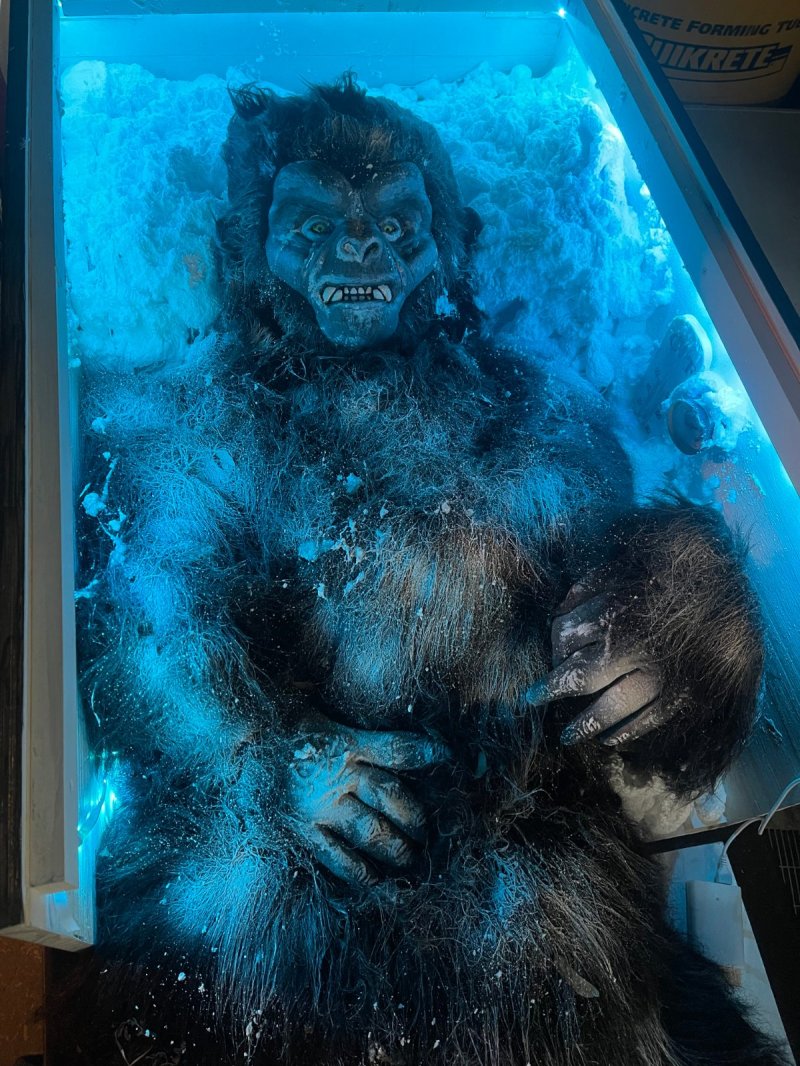 The Midwest Snow-Beast in its display case